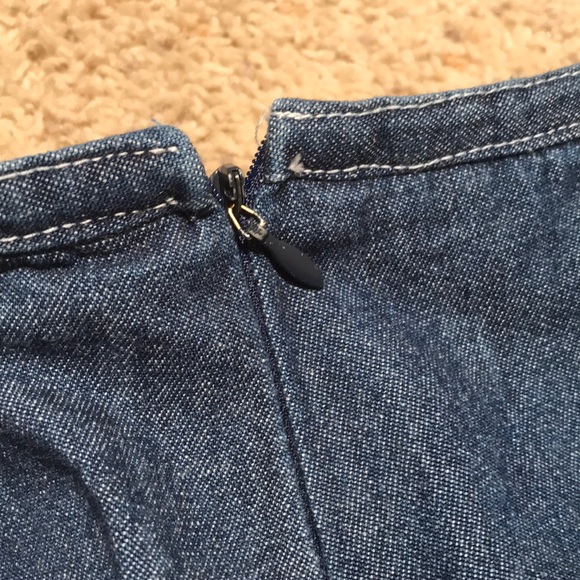 Petite Sophisticate 2P Denim Skort with pockets - Picture 4 of 7